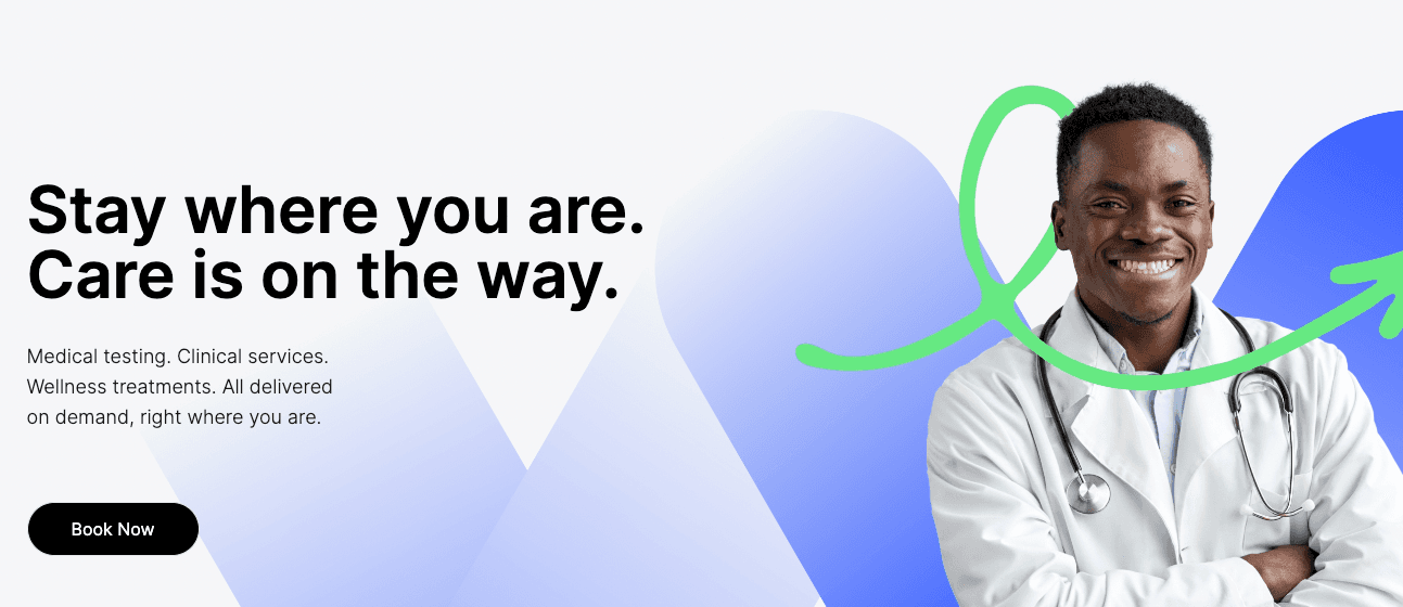 Welz website: Stay where you are. Care is on the way.